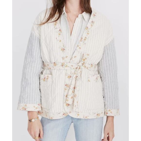 Madewell x The New Denim Project Patchwork Wrap Jacket Sz. S - Picture 1 of 6